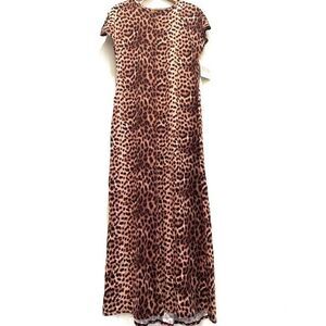Vintage LuLaRoe Rare Y2K 90s Style Leopard Dress Maxi Tunic